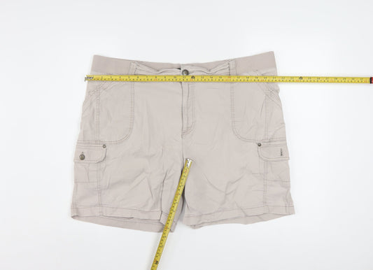 Lee Men Beige Cargo Shorts Relaxed Fit Cotton 22W