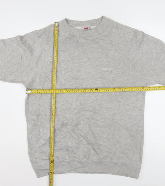 Levi's Men's Grey Regular Fit Crew Neck Pullover Sweatshirt Size L