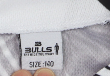 Additional view of Bulls boys’ black cycling jersey 1/4 zip short sleeve, size 140