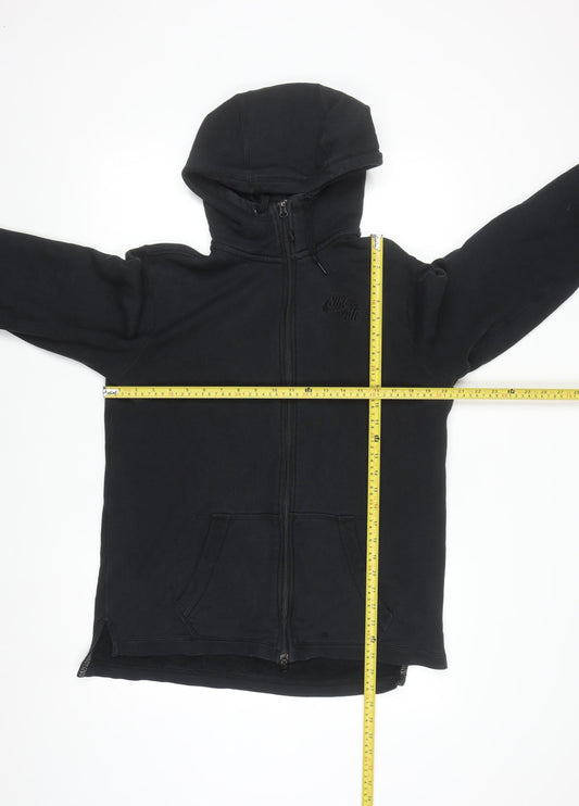 Nike Men's Black Full Zip Hoodie Size M Cotton Sportswear