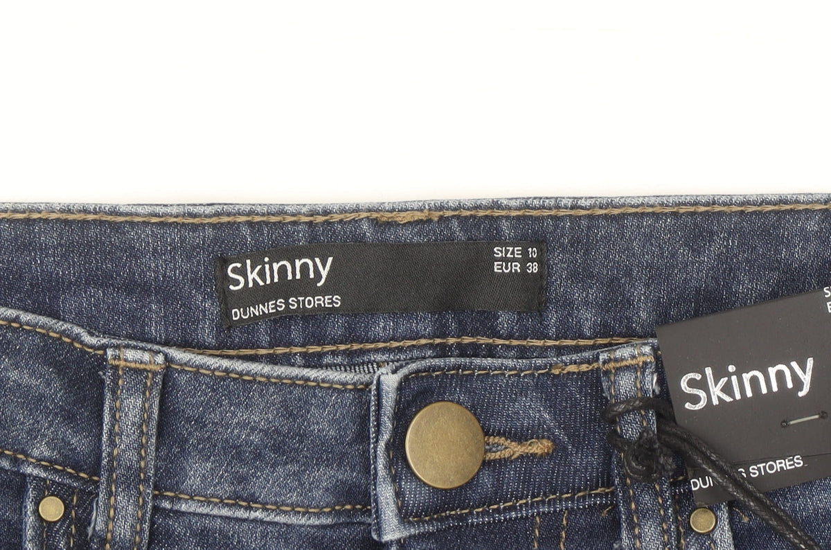 Additional view of Dunnes Women's Blue Skinny Jeans, size 10, Regular Fit