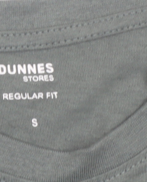 Dunnes Stores Men's Green Graphic Print Regular Fit T-Shirt Size S