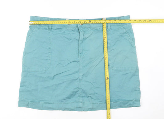 Lee Women’s Blue Cotton Stretch Skort Size 22 Mid Rise Casual
