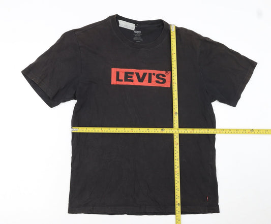 Levi's Men's Black Relaxed Fit Logo T-Shirt Size S Cotton