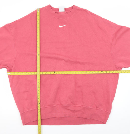 Nike Men’s Pink Crew Neck Pullover Sweatshirt Size S Regular Fit