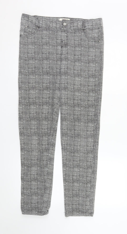 Lee Cooper Women Grey Slim Fit Jegging Trousers Size 12