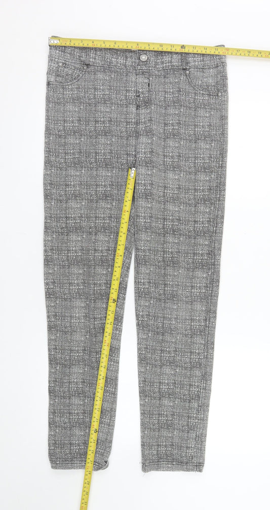 Lee Cooper Women Grey Slim Fit Jegging Trousers Size 12