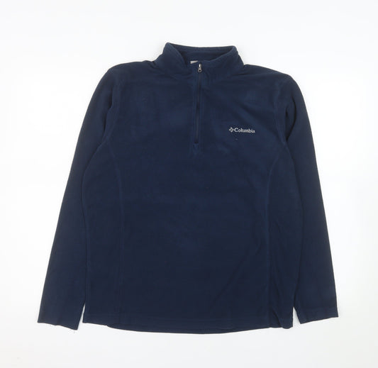 Columbia Men's Blue Fleece 1/4 Zip Pullover Jacket Size M
