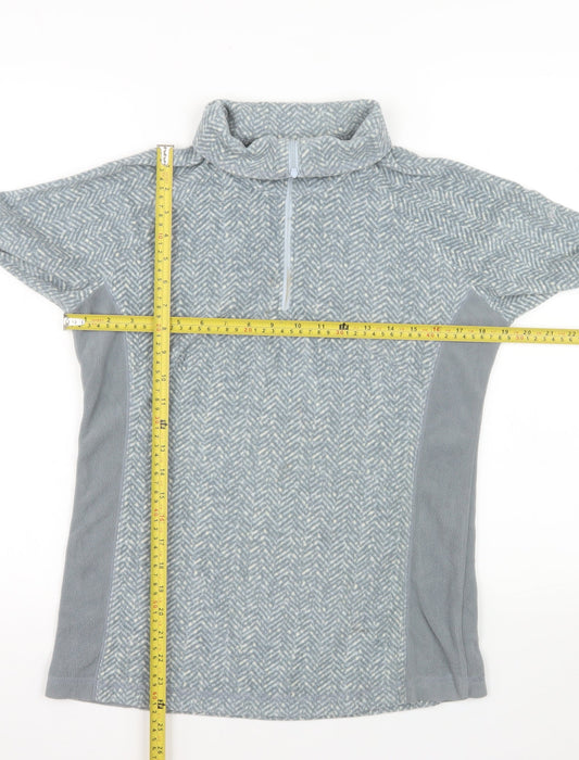 Columbia Women's Grey 1/2 Zip Fleece Pullover Sweatshirt M