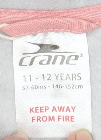Additional view of Crane girls’ grey fleece zip jacket 11-12 years softshell lightweight