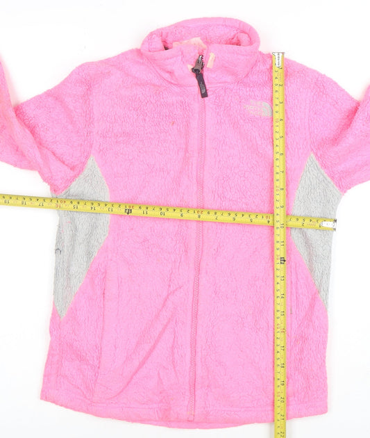 The North Face Teens Pink Full Zip Fleece Jacket M