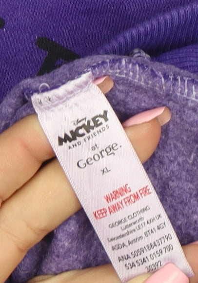 George Women Purple Minnie Mouse 1928 Pullover Sweatshirt XL