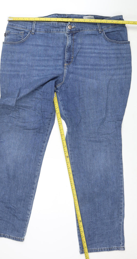 Lee Women’s Blue High Rise Plus Size 22W Straight Leg Jeans