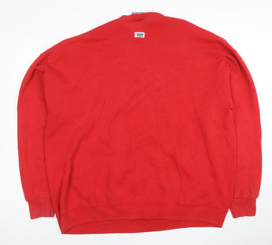 Lee Sport Men’s Red 49ers Crew Neck Pullover Sweatshirt 2XL