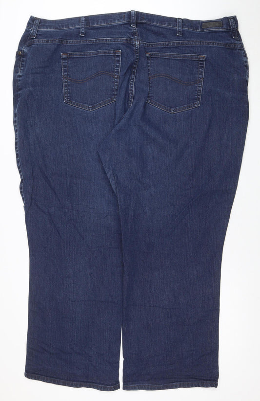 Lee Women's Blue Relaxed Fit Straight Jeans 24W Petite