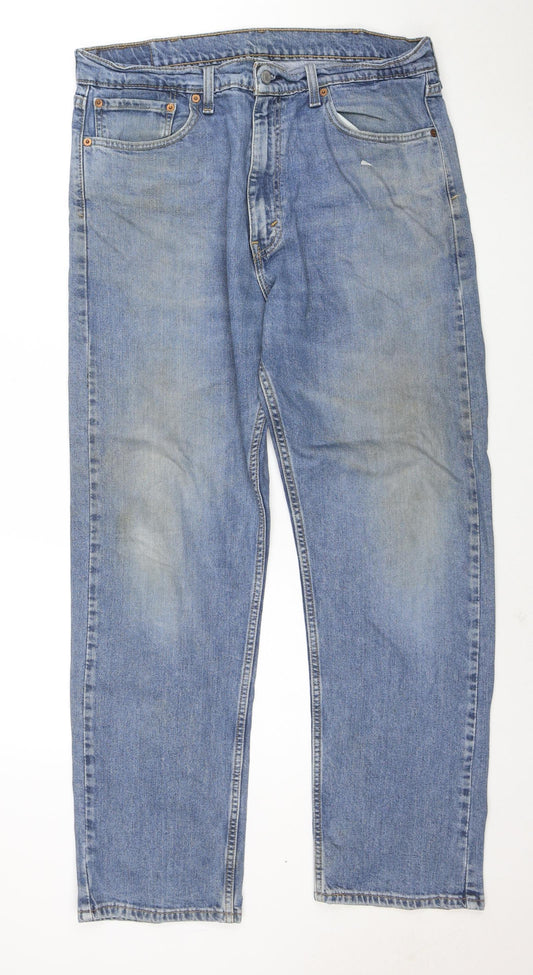 Levi Strauss & Co. Men's Blue 505 Straight Leg Denim Jeans W38 L30