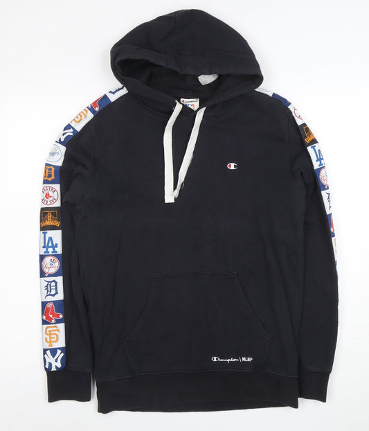 Champion Mens Black Small Pullover Hoodie MLB Graphic Cotton