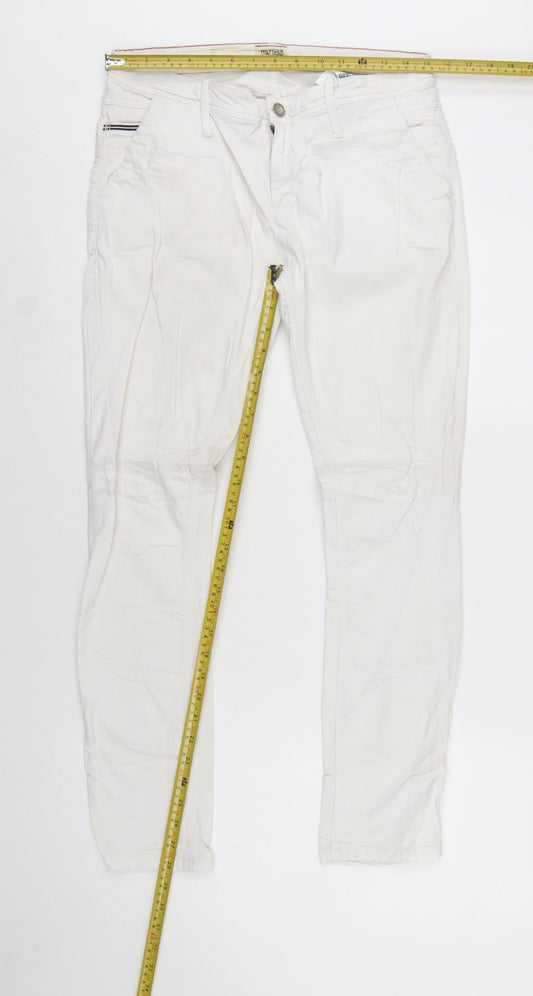 Tommy Hilfiger Men’s White Slim Fit Straight Jeans 28x32