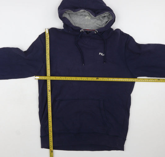 FILA Men’s Blue Pullover Hoodie Size S Long Sleeve Sportswear