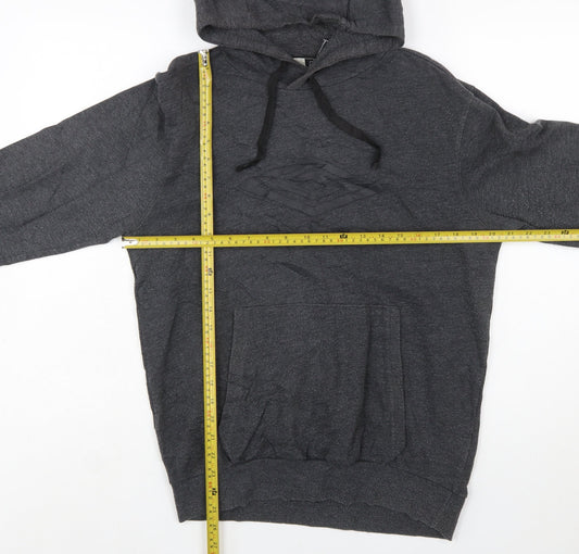 Umbro Men's Grey Pullover Hoodie Small Sports Casual