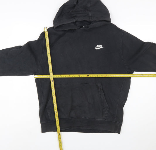 Nike Men's Black Pullover Hoodie M Regular Fit Fleece Sportswear