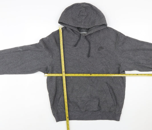 Nike Men's Grey Pullover Hoodie Size S Fleece Sportswear