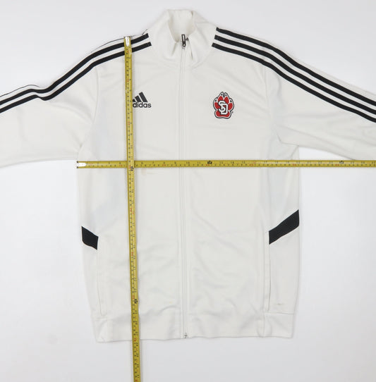 Adidas Men's White Full Zip Sweatshirt Size M Sports Jacket