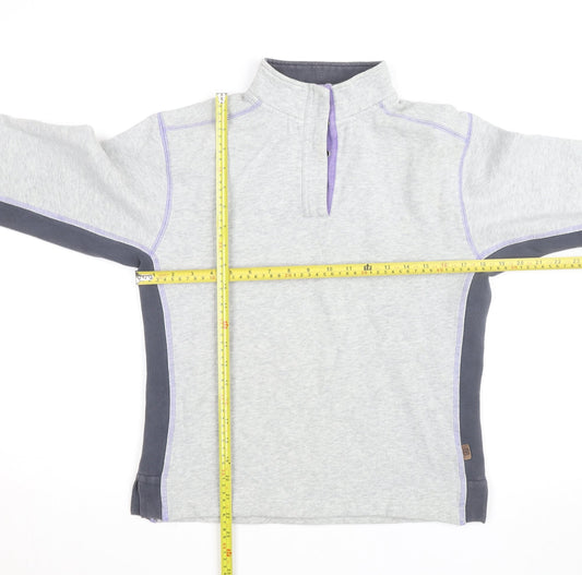Reed Sport Women’s Grey 1/4 Zip Fleece Track Jacket Size S