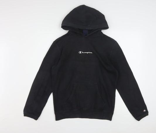Champion Men’s Black Pullover Hoodie Small Fleece Sportswear