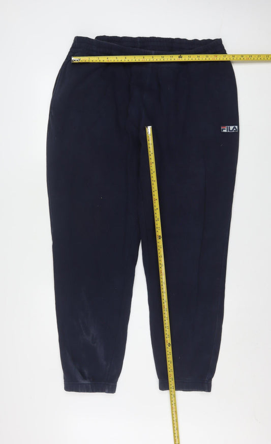 FILA Men's Black XL Fleece Jogger Sweatpants Activewear Trousers