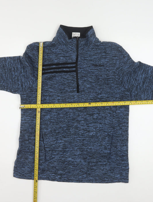 Adidas Women Blue 1/2 Zip Pullover Sweatshirt Size 18/20 Polyester
