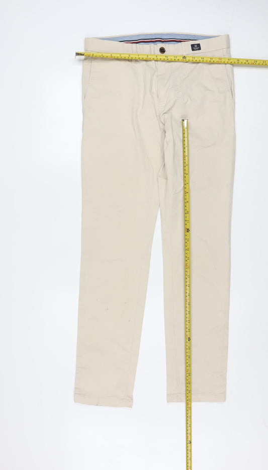 Tommy Hilfiger Men's Beige Chino Trousers 32x32 Regular Fit