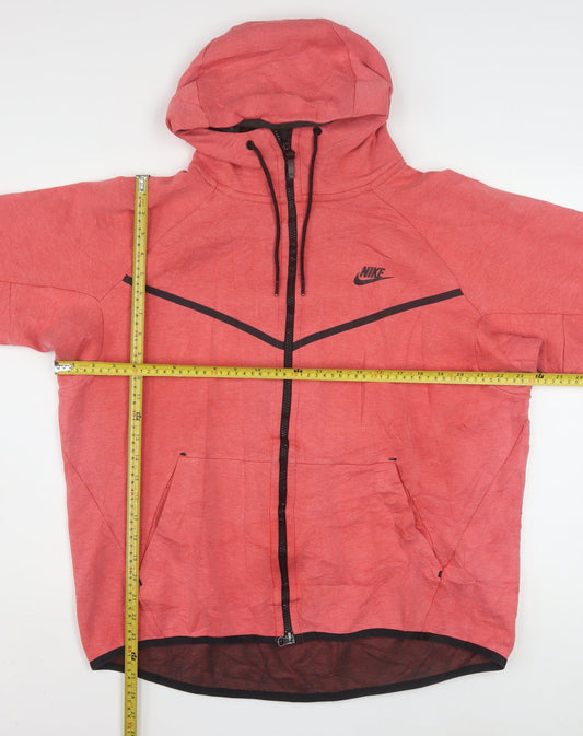 Nike Men's Red Full Zip Hoodie L Regular Sports Style