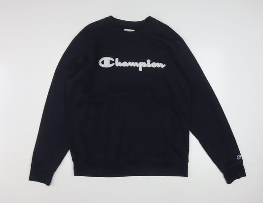 Champion Men's Black L Crew Neck Pullover Sweatshirt