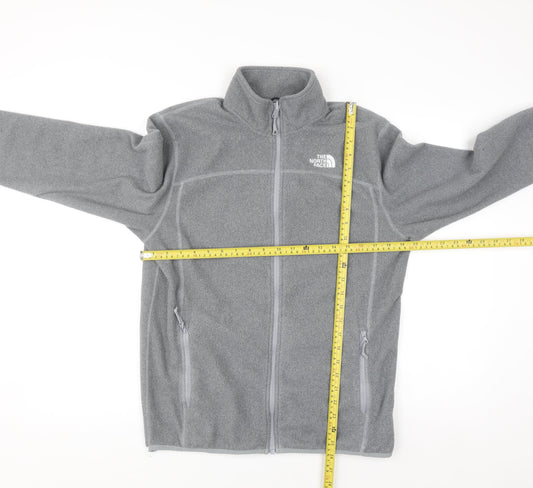 The North Face Men's Grey Full Zip Fleece Sweatshirt M