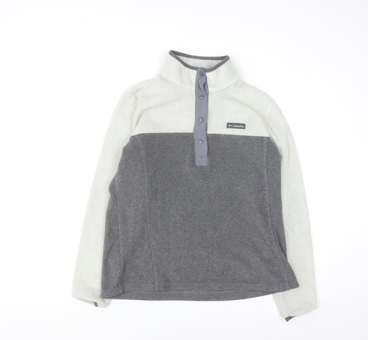 Columbia Men's Grey Fleece Henley Sweatshirt Size L Outdoor
