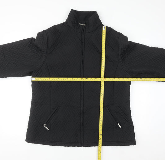 Pure & Natural Men's Black Quilted Mid-Length Jacket L