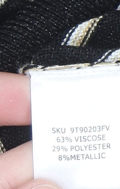 Additional view of Absolutely Creative Worldwide Women’s Black Striped Roll Neck Jumper XS