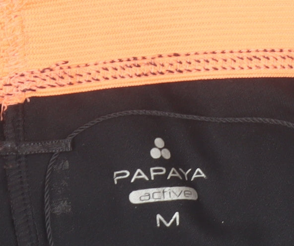 Additional view of Papaya Active Black Orange Trim Women's M Leggings Polyester Elastane
