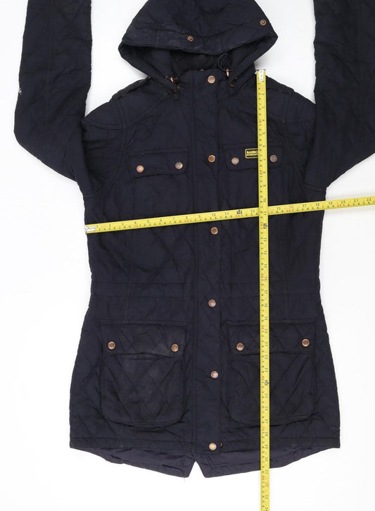 Barbour Women’s Blue Quilted Hooded Jacket Size 10