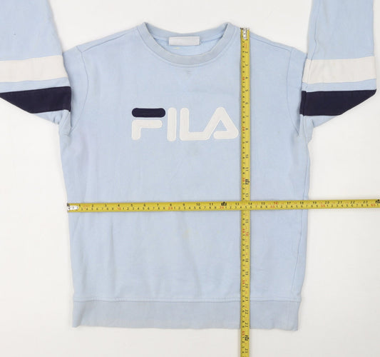 FILA Women's Light Blue Crew Neck Pullover Sweatshirt Size S