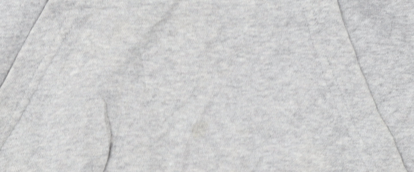 Additional view of Adidas Men's Grey Pullover Hoodie Small Logo Fleece Sweatshirt