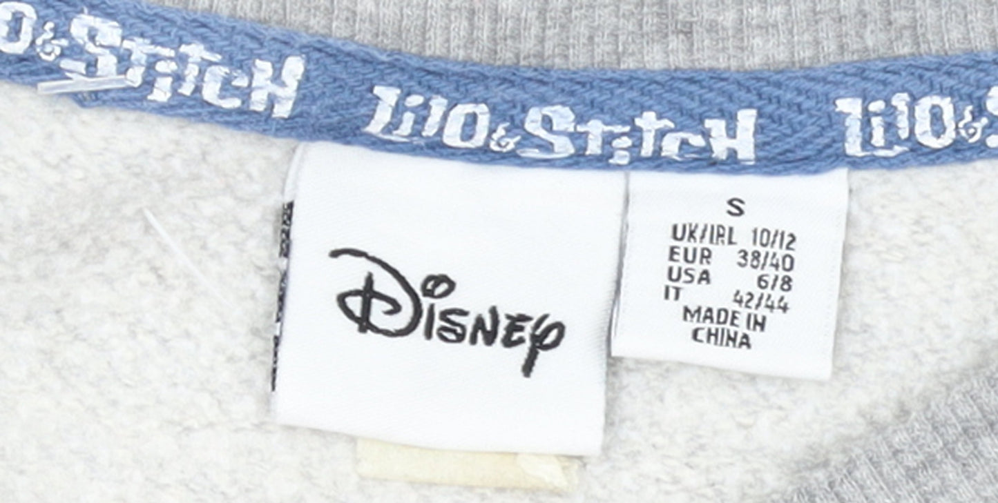 Disney Women Grey Stitch Ohana Sweatshirt Size 10/12 Small