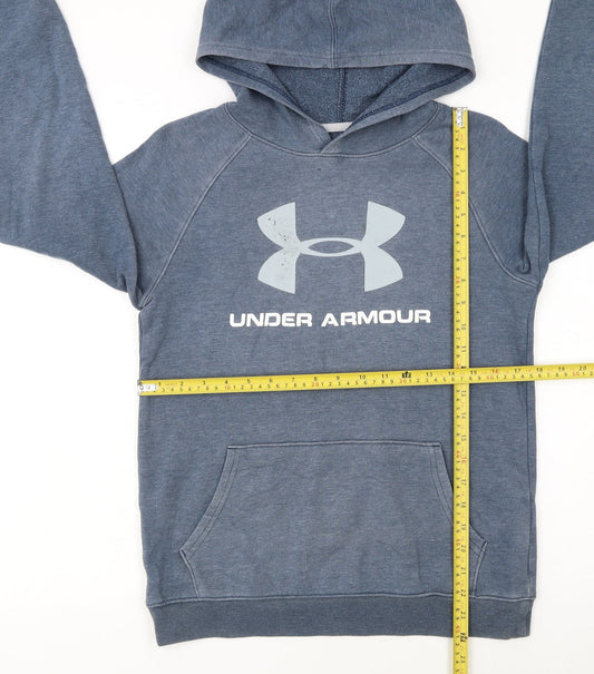Under Armour Boys Blue YXL Pullover Hoodie with Logo Graphic