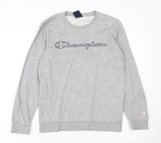 Champion Boys Grey Logo Pullover Sweatshirt 11-12 Years Regular Fit