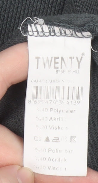 Twenty By Seventyhill Men's Grey Henley Hoodie Size L Polyester Blend