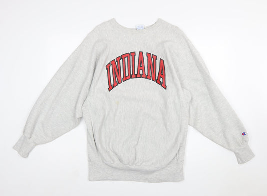 Champion Reverse Weave Indiana Grey Sweatshirt Womens XL Cotton Blend
