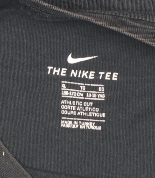 Nike Boys Black XL Graphic Logo Athletic T-Shirt