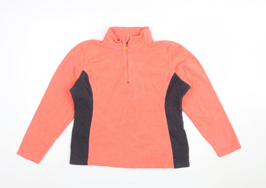 Champion Women’s Coral & Black Fleece Pullover Sweatshirt L