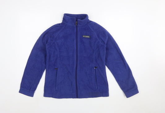 Columbia Boys Blue Fleece Full Zip Jacket Size 14 Years Lightweight Outdoor